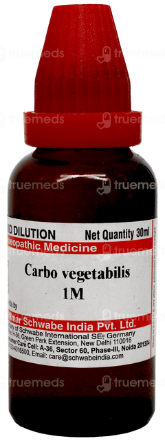 Dr Willmar Schwabe Carbo Vegetabilis 1M Dilution 30Ml